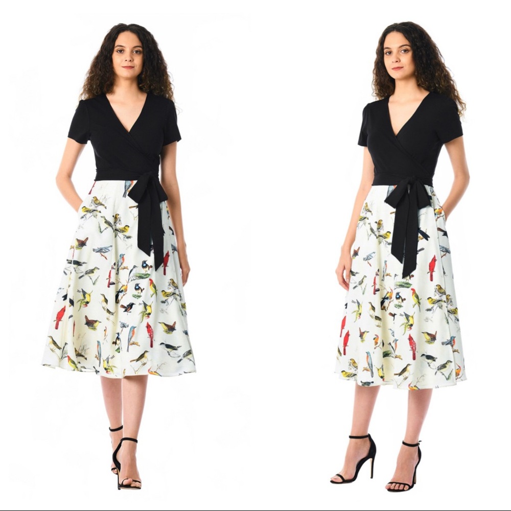 Wayward Fancies by eShakti Wrap Maxi Bird Dress - Picture 11 of 11
